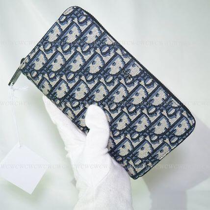 すぐ届く∞Dior国内発■ディオールオブリークジャカード 長財布